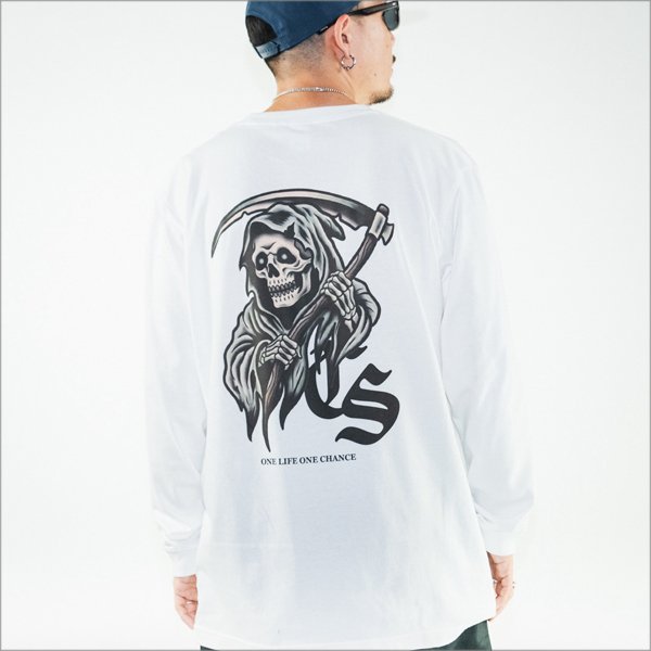 画像8: CAPTAIN STREET Reaper L/S Tシャツ WHITE キャプテンストリート (8)