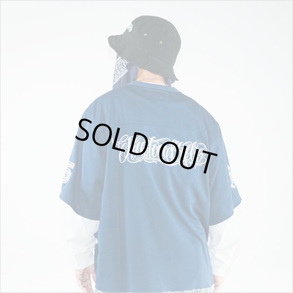 画像13: 【送料無料】KustomStyle カスタムスタイル FUCKIN' SCRIPT- FOOTBALL JERSEY NAVY (13)