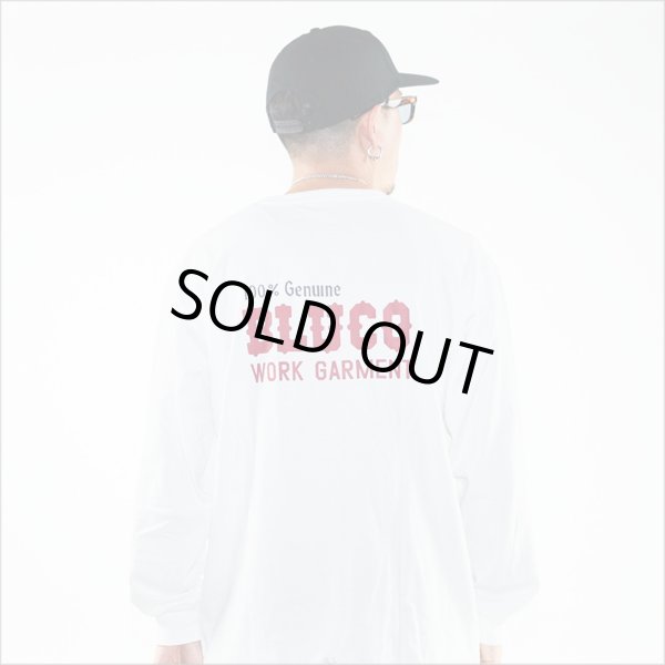 画像7: BLUCO ブルコ ポケット L/S TEE -BOLT- WHITE (7)