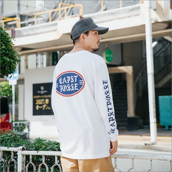 画像11: CAPTAIN STREET OLD POSSE L/S Tシャツ WHITE キャプテンストリート (11)