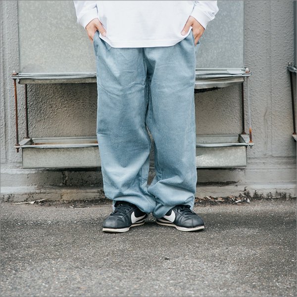 画像5: 【送料無料】COOKMAN クックマン Semiwide Chef パンツ コーデュロイ BLUE GRAY (5)