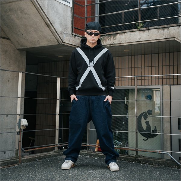 画像7: 【送料無料】BLUCO ブルコ スウェットフーディー -ATTENTION- BLACK (7)