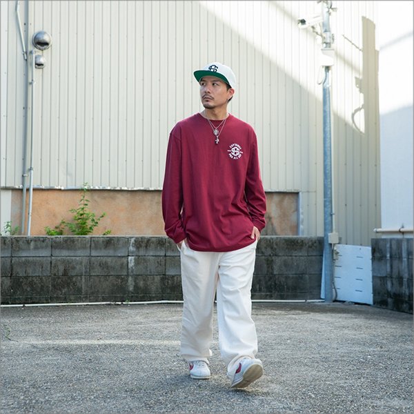 画像9: CAPTAIN STREET VIV L/S Tシャツ BURGUNDY キャプテンストリート (9)