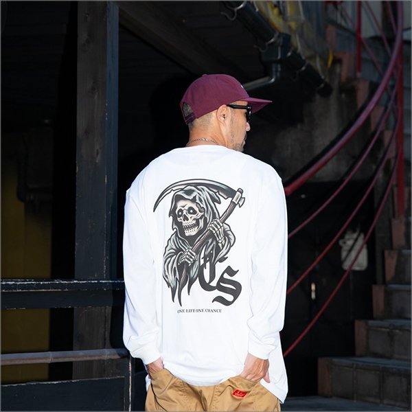 画像10: CAPTAIN STREET Reaper L/S Tシャツ WHITE キャプテンストリート (10)