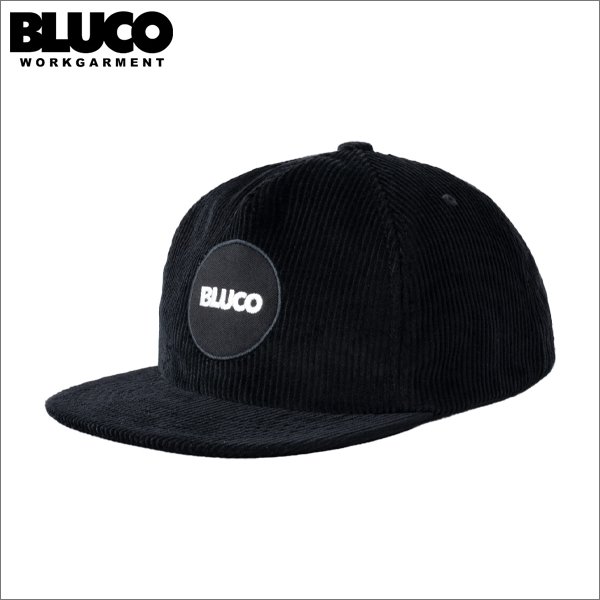 画像1: BLUCO ブルコ コーデュロイキャップ -LOGO PATCH- BLACK (1)