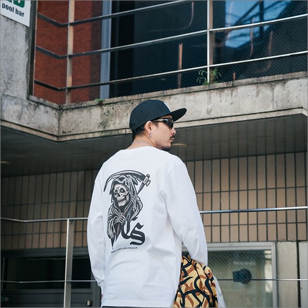 画像11: CAPTAIN STREET Reaper L/S Tシャツ WHITE キャプテンストリート (11)