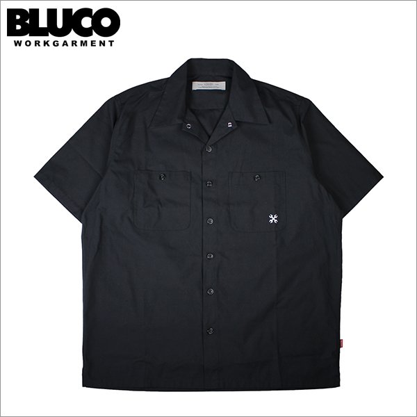 画像1: 【送料無料】BLUCO ブルコ STANDARD WORK SHIRT S/S BLACK (1)