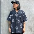 画像2: 【送料無料】BLUCO ブルコ POOLSIDE SHIRT S/S -Tattoo- CHARCOAL (2)