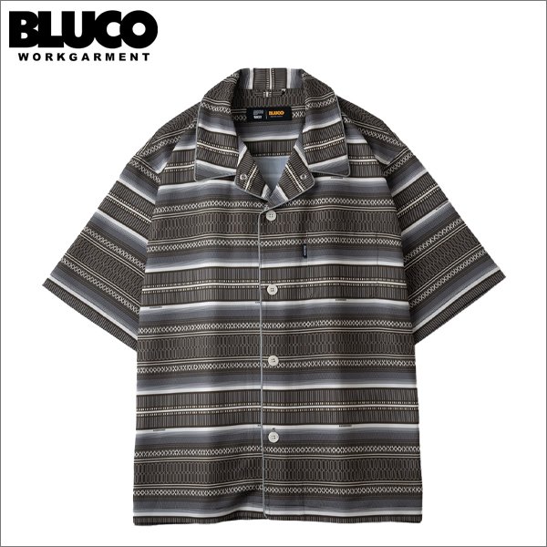 画像1: 【送料無料】BLUCO ブルコ POOLSIDE SHIRT S/S -Mexican- BROWN (1)