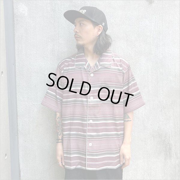 画像2: 【40％OFF】BLUCO ブルコ POOLSIDE SHIRT S/S -Mexican- BURGUNDY (2)