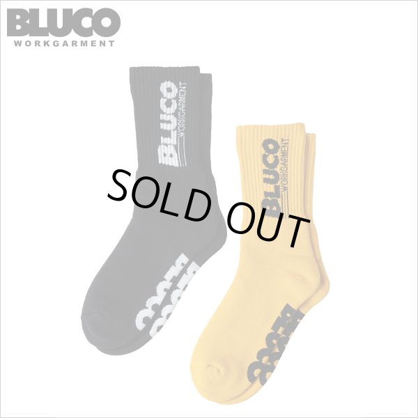 画像1: BLUCO ブルコ 2-PACK SOX -Logo- BLACK/WHITE・YELLOW/BLACK (1)