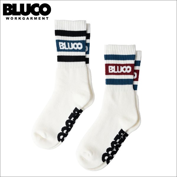 画像1: BLUCO ブルコ 2-PACK SOX -Line- WHITE/NAVY・WHITE/BURGUNDY (1)