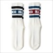 画像2: BLUCO ブルコ 2-PACK SOX -Line- WHITE/NAVY・WHITE/BURGUNDY (2)