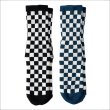 画像2: BLUCO ブルコ 2-PACK SOX -Checker- WHITE/BLACK・WHITE/NAVY (2)