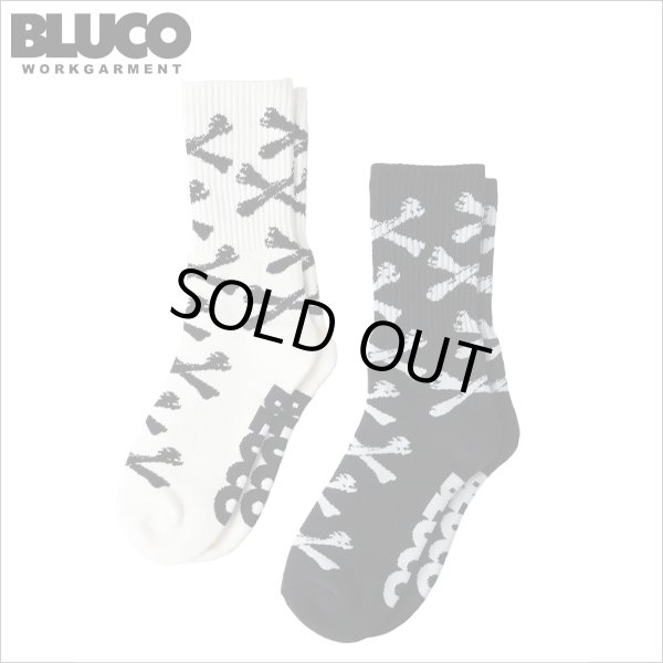 画像1: BLUCO ブルコ 2-PACK SOX -Bone- BLACK・WHITE (1)