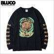 画像1: BLUCO ブルコ HEAVY DRY COTTON PRINT L/S TEE -Artwork by 遊鷹- BLACK (1)