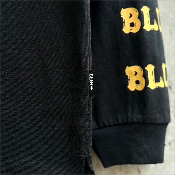 画像5: BLUCO ブルコ HEAVY DRY COTTON PRINT L/S TEE -Artwork by 遊鷹- BLACK (5)
