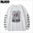 画像1: BLUCO ブルコ HEAVY DRY COTTON PRINT L/S TEE -Artwork by 遊鷹- WHITE (1)