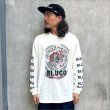画像2: BLUCO ブルコ HEAVY DRY COTTON PRINT L/S TEE -Artwork by 遊鷹- WHITE (2)