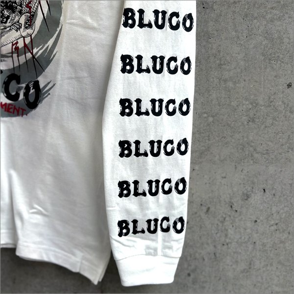 画像4: BLUCO ブルコ HEAVY DRY COTTON PRINT L/S TEE -Artwork by 遊鷹- WHITE (4)