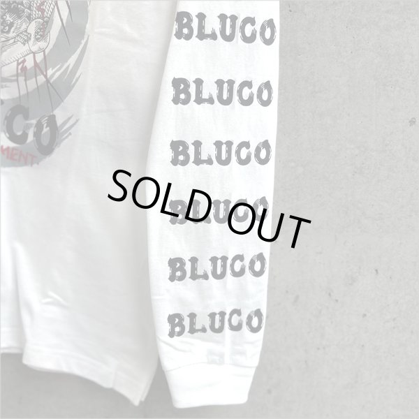 画像4: 【20％OFF】BLUCO ブルコ HEAVY DRY COTTON PRINT L/S TEE -Artwork by 遊鷹- WHITE (4)