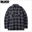 画像1: 【送料無料】BLUCO ブルコ OMBRE CHECK FLANNEL SHIRT BLACK (1)