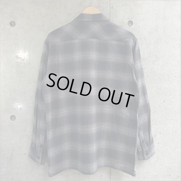 画像2: 【送料無料】BLUCO ブルコ OMBRE CHECK FLANNEL SHIRT BLACK (2)