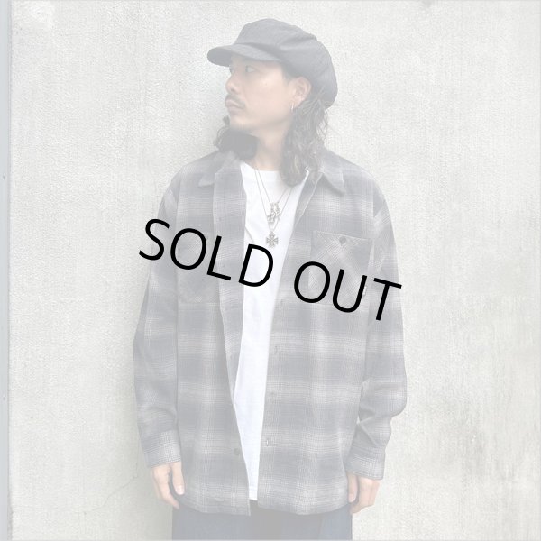 画像3: 【送料無料】BLUCO ブルコ OMBRE CHECK FLANNEL SHIRT BLACK (3)