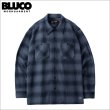 画像1: 【送料無料】BLUCO ブルコ OMBRE CHECK FLANNEL SHIRT NAVY (1)