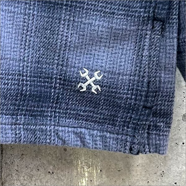 画像5: 【送料無料】BLUCO ブルコ OMBRE CHECK FLANNEL SHIRT NAVY (5)