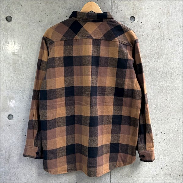 画像2: 【送料無料】BLUCO ブルコ BUFFALO CHECK FLANNEL SHIRT BROWN (2)