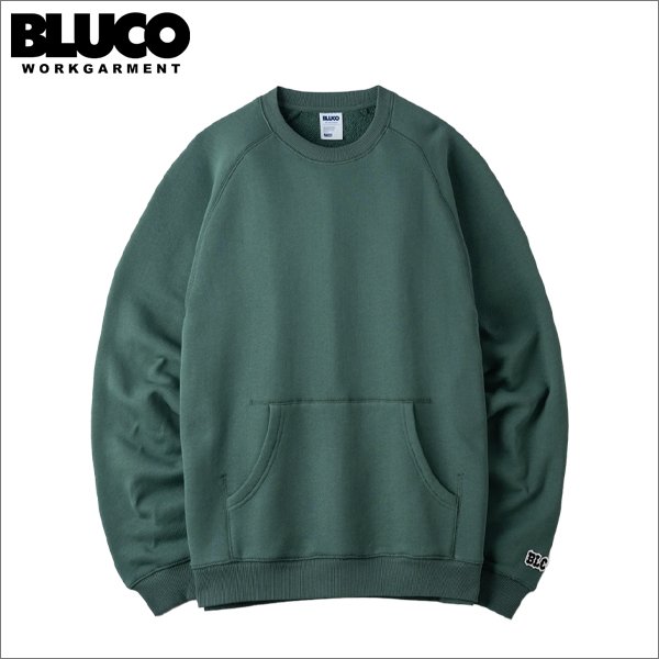 画像1: 【送料無料】BLUCO ブルコ HEAVY PILE SWEATSHIRT GREEN (1)