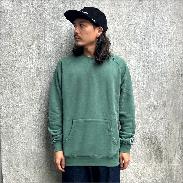 画像2: 【送料無料】BLUCO ブルコ HEAVY PILE SWEATSHIRT GREEN (2)