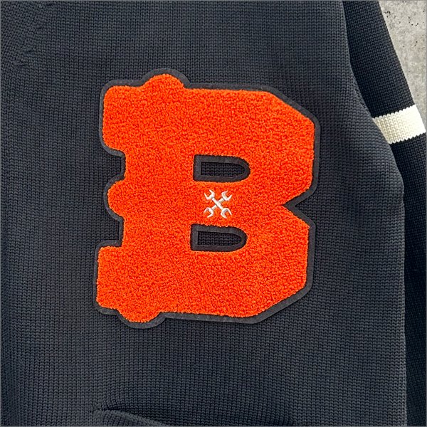 画像3: 【送料無料】BLUCO ブルコ LETTERED CARDIGAN BLACK (3)