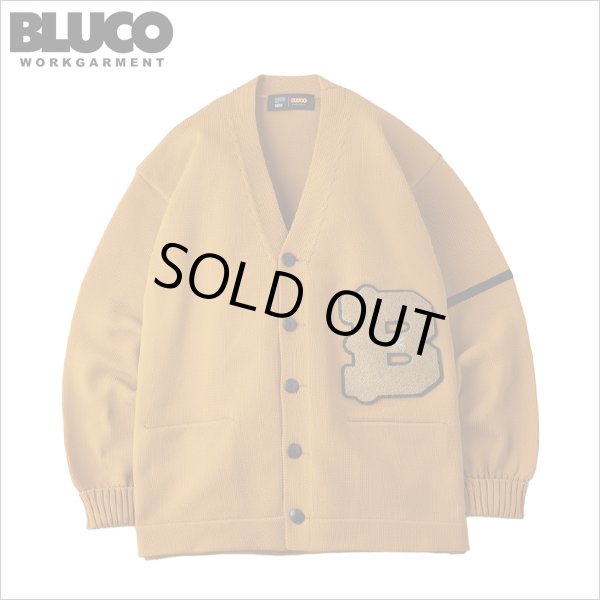 画像1: 【送料無料】BLUCO ブルコ LETTERED CARDIGAN MUSTARD (1)