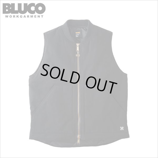 画像1: 【送料無料】BLUCO ブルコ RIB COLLAR DUCK VEST BLACK (1)