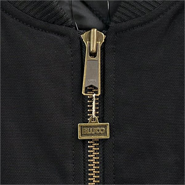 画像4: 【送料無料】BLUCO ブルコ RIB COLLAR DUCK VEST BLACK (4)