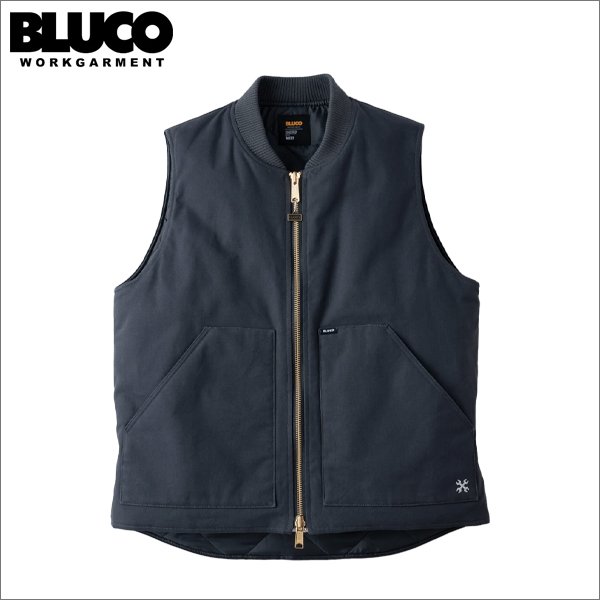画像1: 【送料無料】BLUCO ブルコ RIB COLLAR DUCK VEST CHARCOAL (1)