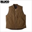画像1: 【送料無料】BLUCO ブルコ RIB COLLAR DUCK VEST BROWN (1)