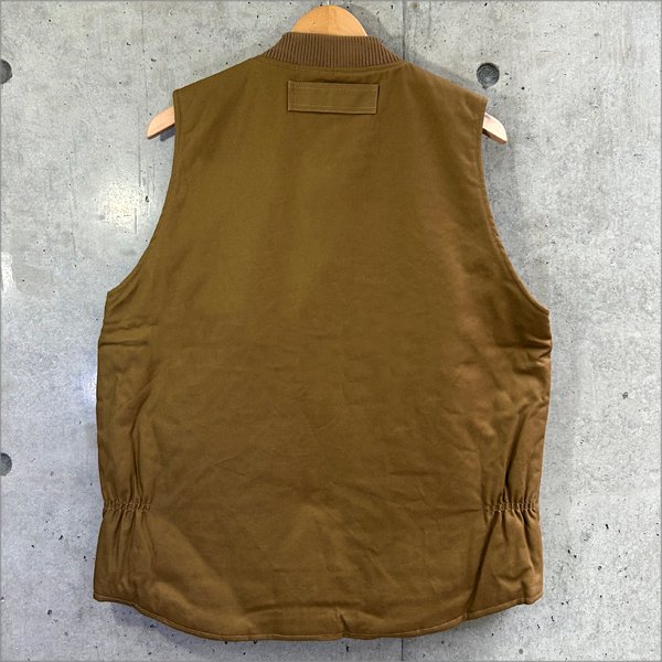 画像2: 【送料無料】BLUCO ブルコ RIB COLLAR DUCK VEST BROWN (2)