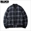 画像1: 【送料無料】BLUCO ブルコ LOMBRE CHECK BOMBER JACKET BLACK (1)