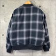 画像2: 【送料無料】BLUCO ブルコ LOMBRE CHECK BOMBER JACKET BLACK (2)