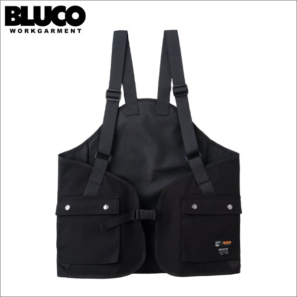画像1: 【送料無料】BLUCO ブルコ ブリックナイロン ユーティリティーベスト BLACK (1)