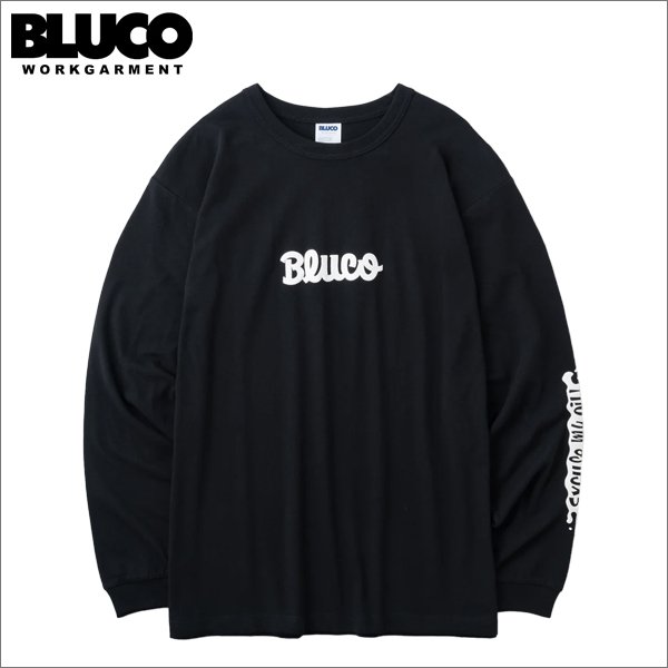 画像1: BLUCO ブルコ ドライコットン Tシャツ L/S -Artwork by JACK-O’ ART WORKS- BLACK (1)