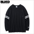 画像1: BLUCO ブルコ ドライコットン ポケットTシャツ L/S -Line- BLACK (1)