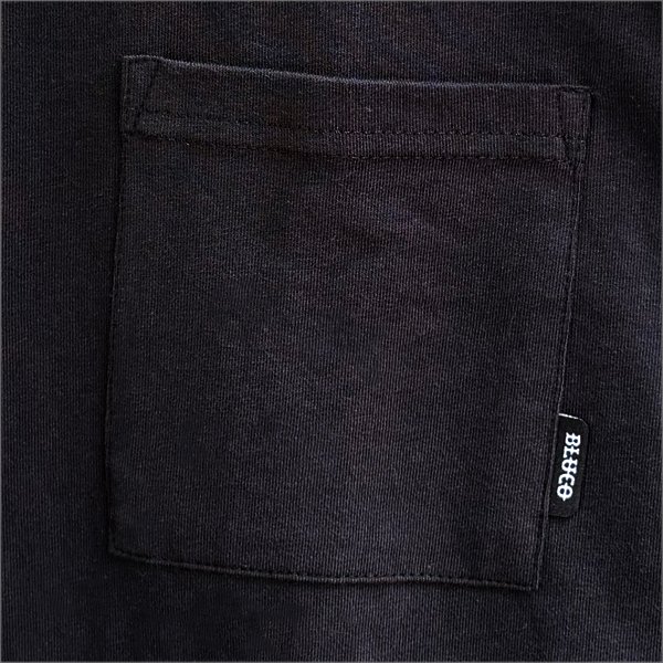 画像3: BLUCO ブルコ ドライコットン ポケットTシャツ L/S -Line- BLACK (3)