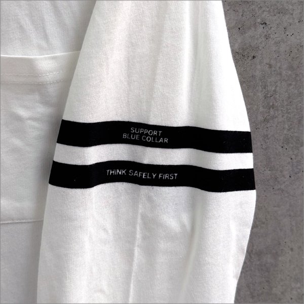 画像5: BLUCO ブルコ ドライコットン ポケットTシャツ L/S -Line- WHITE (5)
