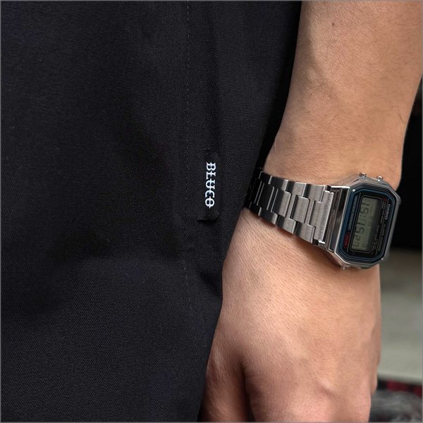 画像4: 【送料無料】BLUCO ブルコ スタンダードワークシャツ S/S -Solid- BLACK (4)