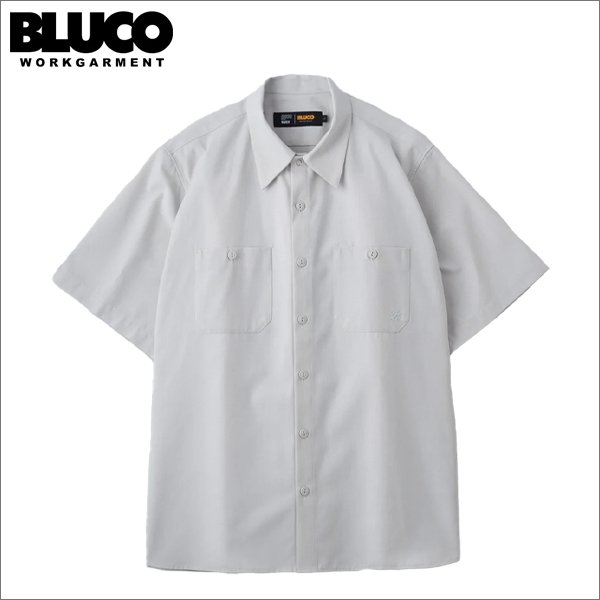 画像1: 【送料無料】BLUCO ブルコ スタンダードワークシャツ S/S -Solid- GRAY (1)