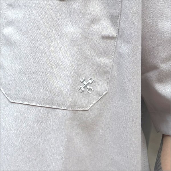 画像3: 【送料無料】BLUCO ブルコ スタンダードワークシャツ S/S -Solid- GRAY (3)